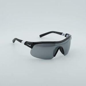 NIKE SHOW X1 DX6520 011 Sunglasses Black Shield Frame, Silver Mirror Lenses